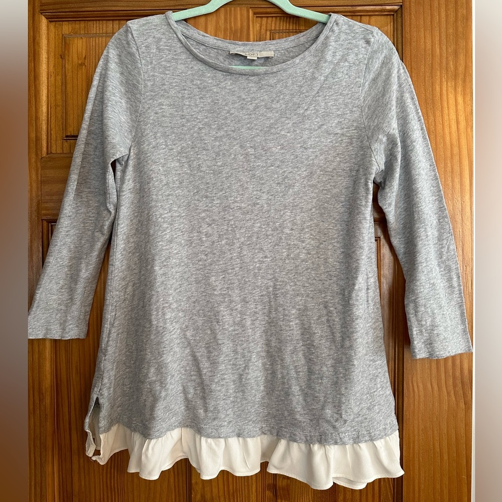 Loft three quarter sleeve top